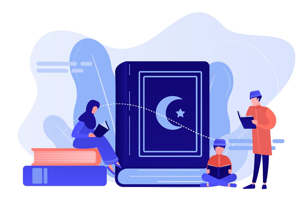 Kids learning Quran online happily